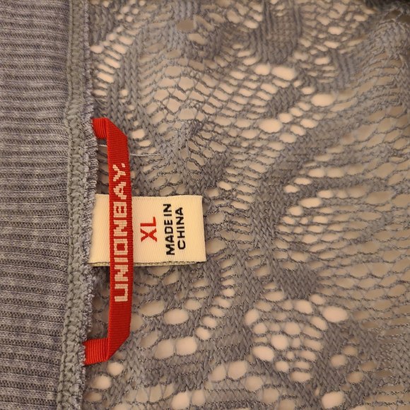 UNIONBAY GALAXY GREY LACE TOP - XL - Picture 5 of 6